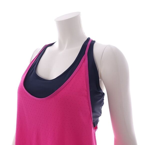 Adidas 2 in 1 Top Bra With Removable Padding Athletic Active Tank Top Size Large - Picture 4 of 12